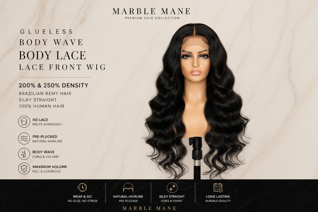 13x6 HD Lace Frontal Wig – 100% Raw Indian Body Wave Human Hair