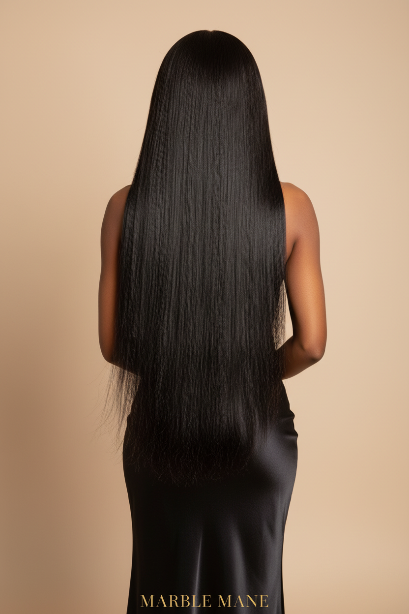 "Wear & Go" Glueless HD Lace Frontal Wig – 220% Density Bone Straight Human Hair