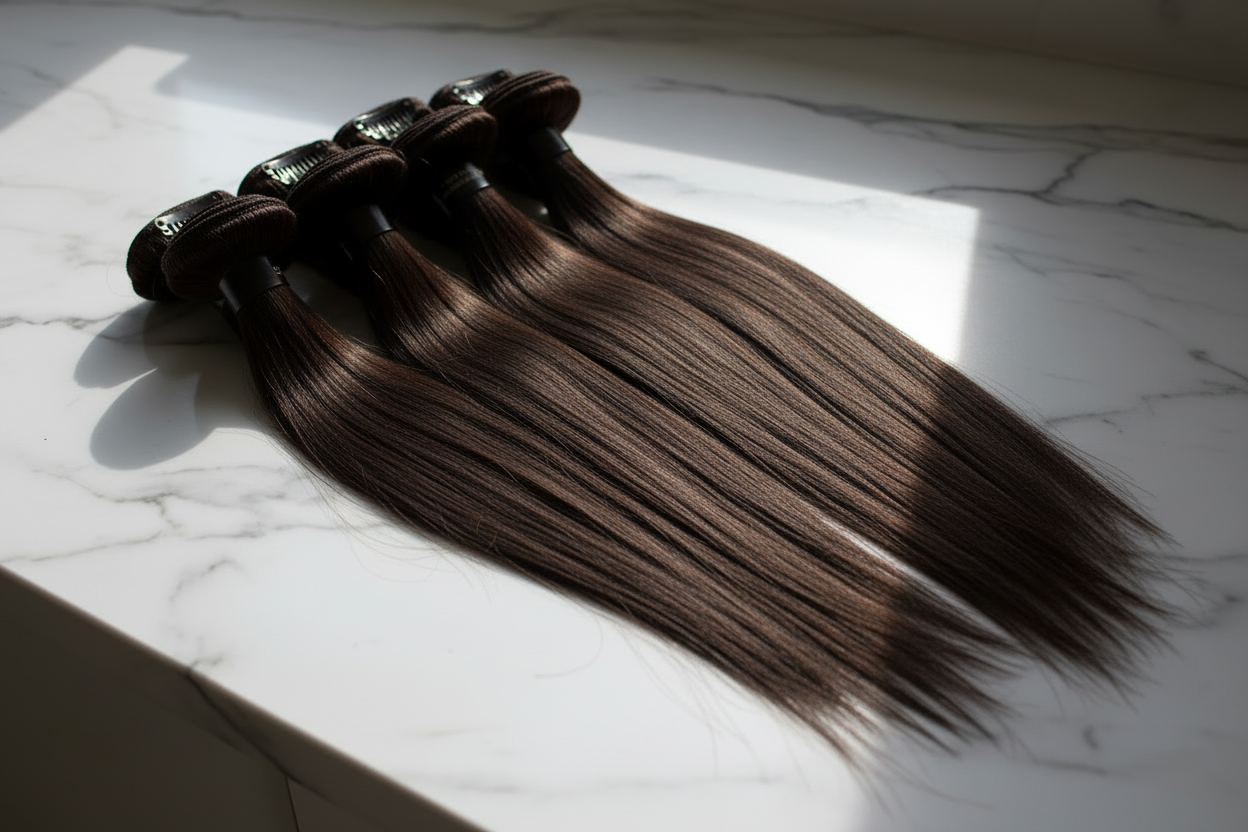 Invisible PU Silk Straight – 100% Injected Remy Human Hair Clips