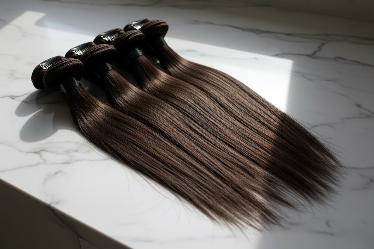 Invisible PU Silk Straight – 100% Injected Remy Human Hair Clips