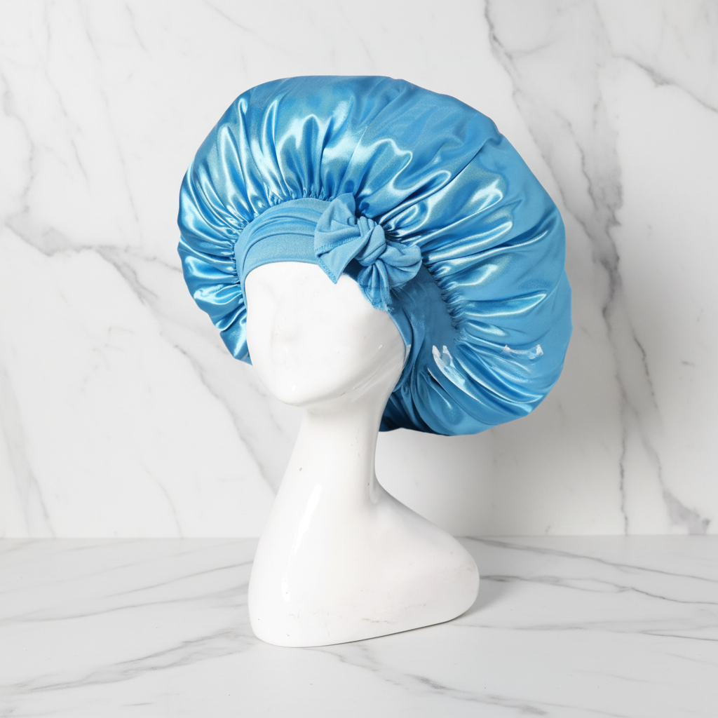 The Adjustable Satin Crown: Comfort Tie Bonnet