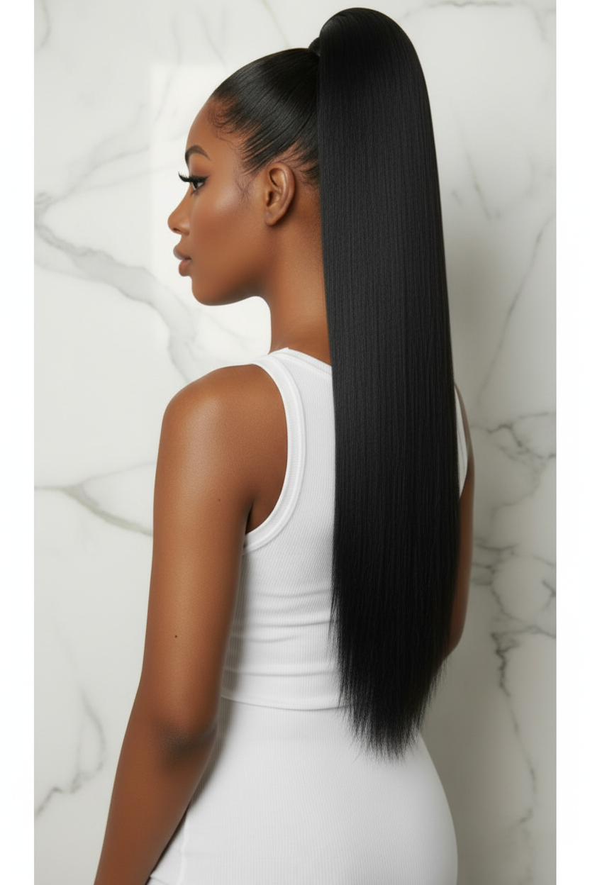 Ultimate 36" Sleek Ponytail – Premium Yaki Straight Extension
