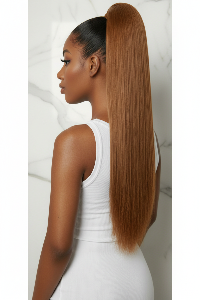 Ultimate 36" Sleek Ponytail – Premium Yaki Straight Extension