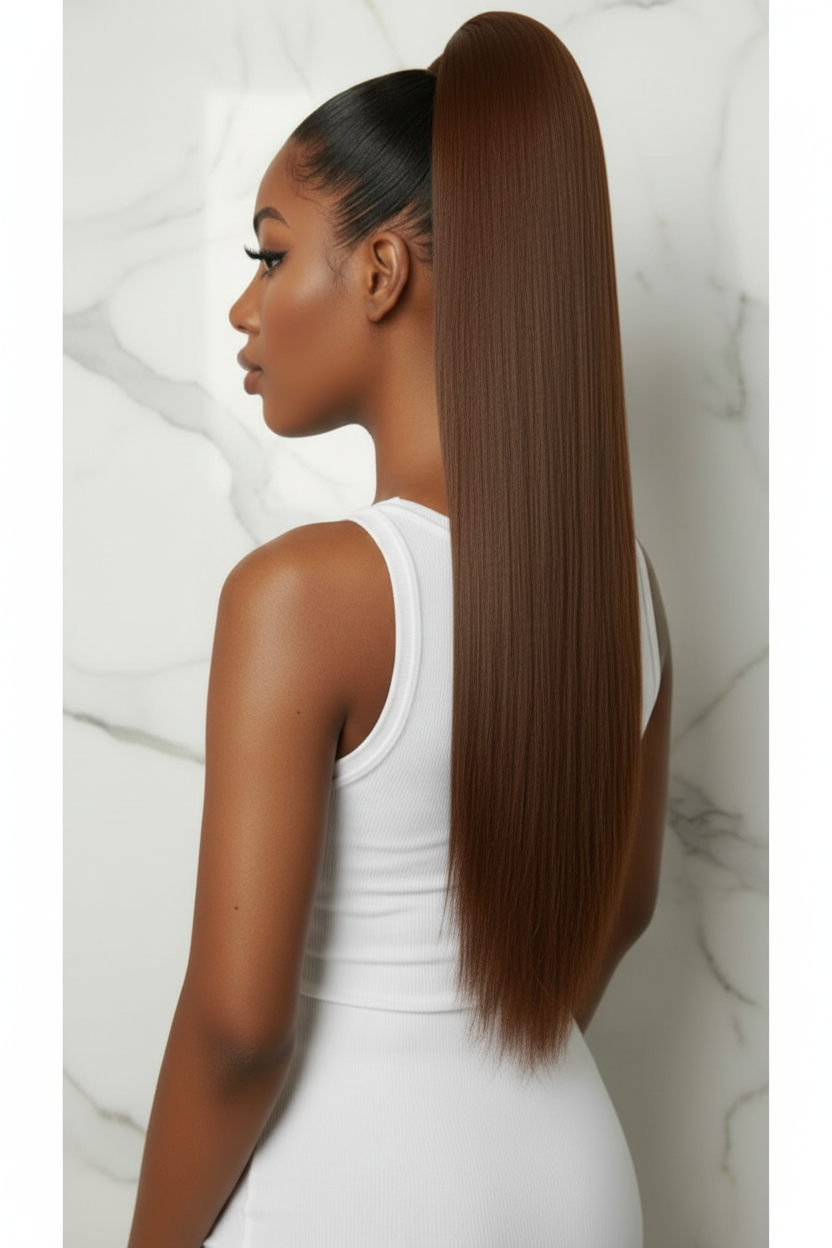 Ultimate 36" Sleek Ponytail – Premium Yaki Straight Extension