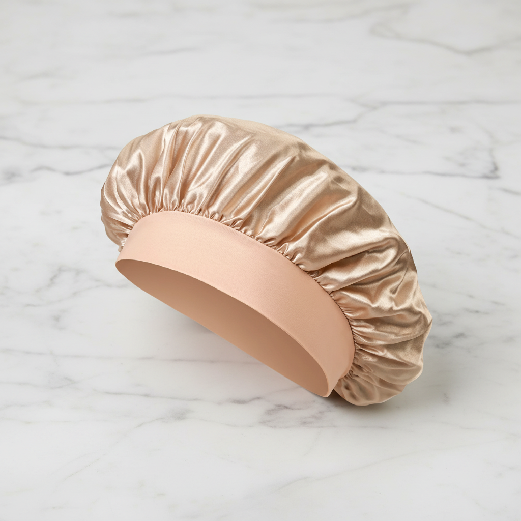 The Silk Sleep Cloud: Soft Band Satin Bonnet