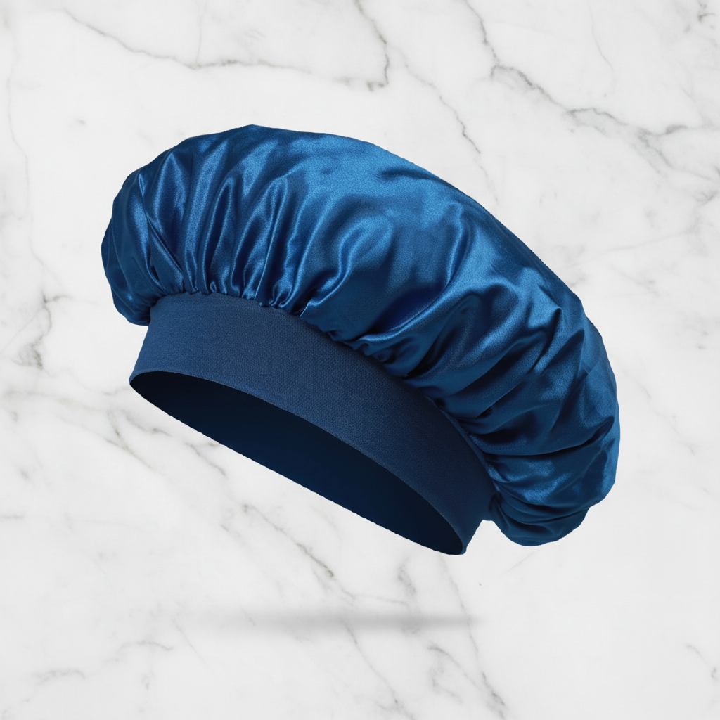 The Silk Sleep Cloud: Soft Band Satin Bonnet
