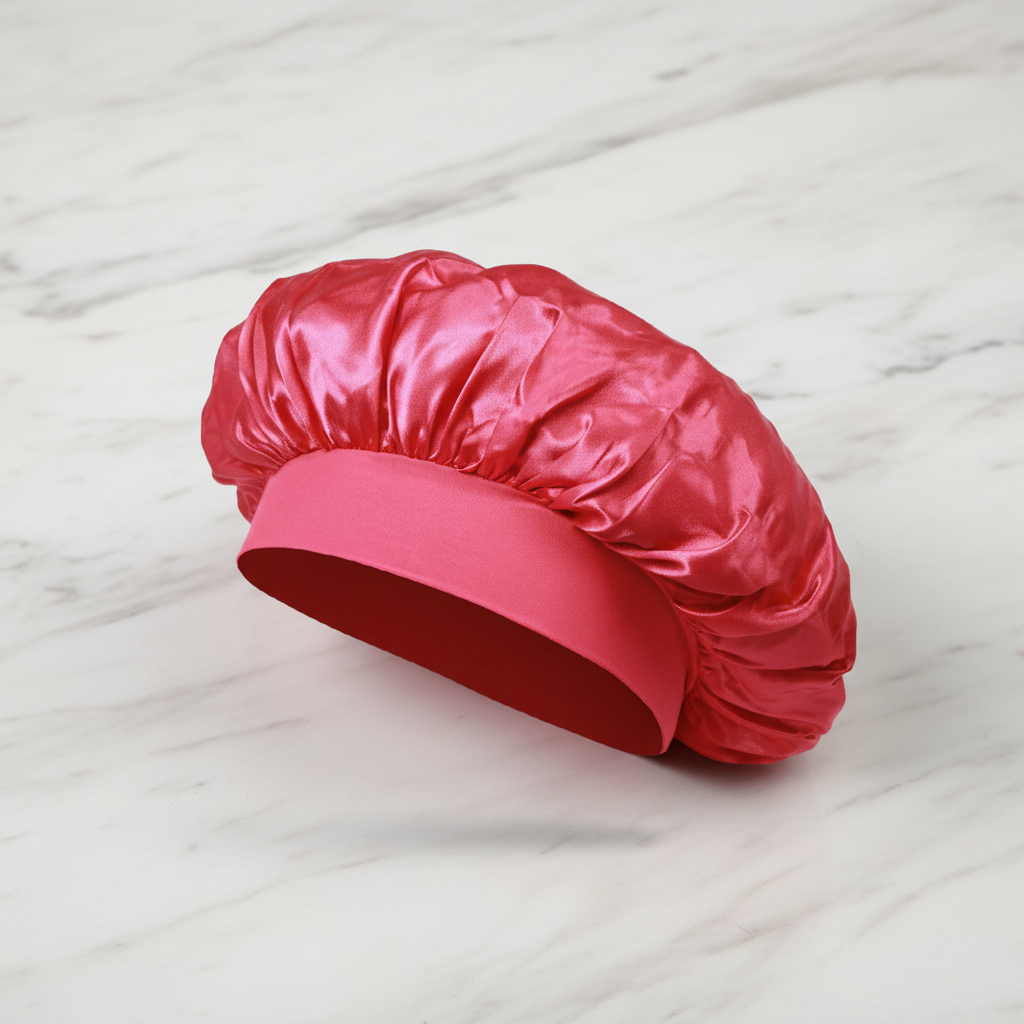 The Silk Sleep Cloud: Soft Band Satin Bonnet
