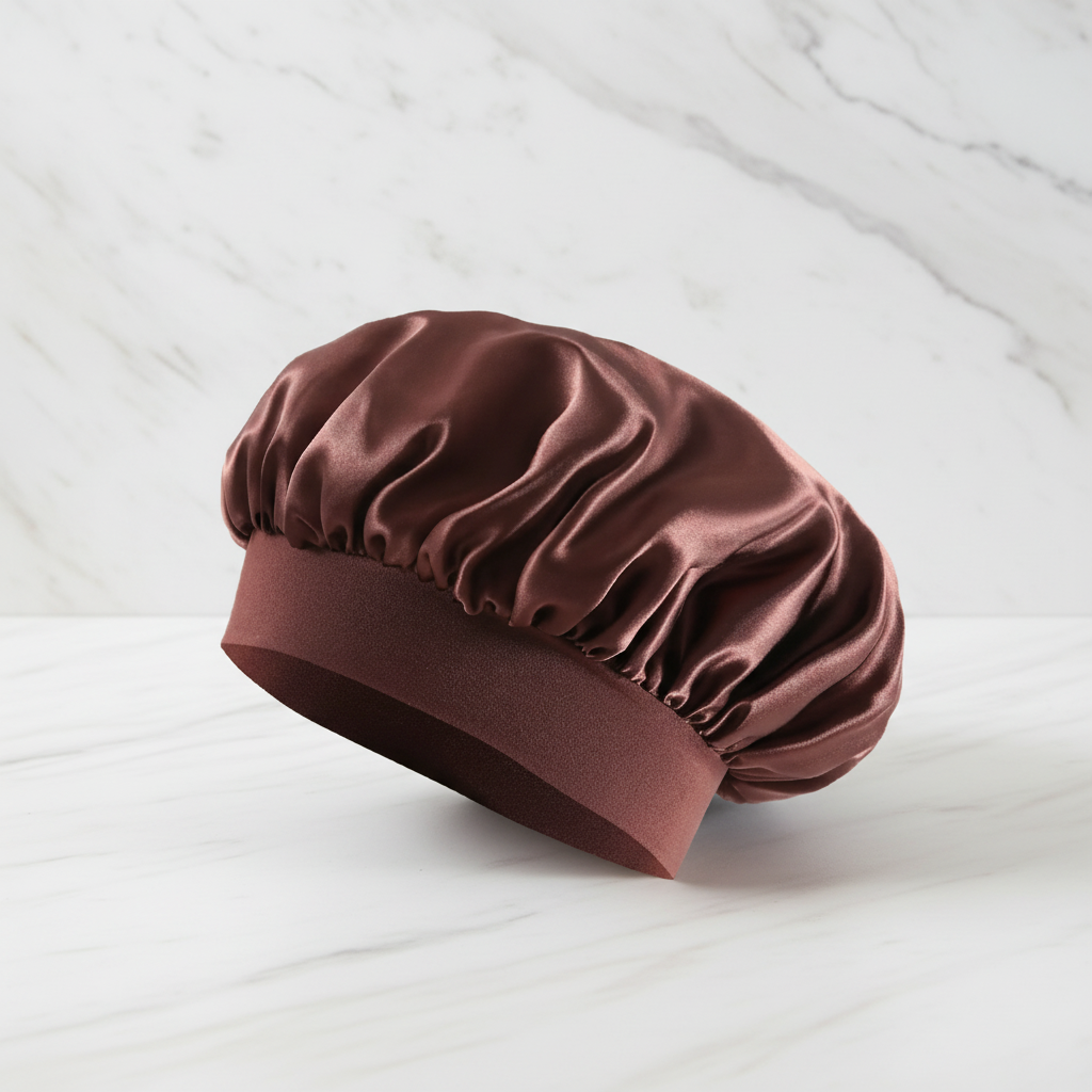 The Silk Sleep Cloud: Soft Band Satin Bonnet
