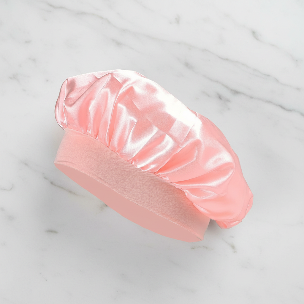 The Silk Sleep Cloud: Soft Band Satin Bonnet