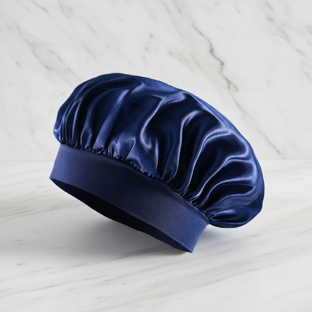 The Silk Sleep Cloud: Soft Band Satin Bonnet