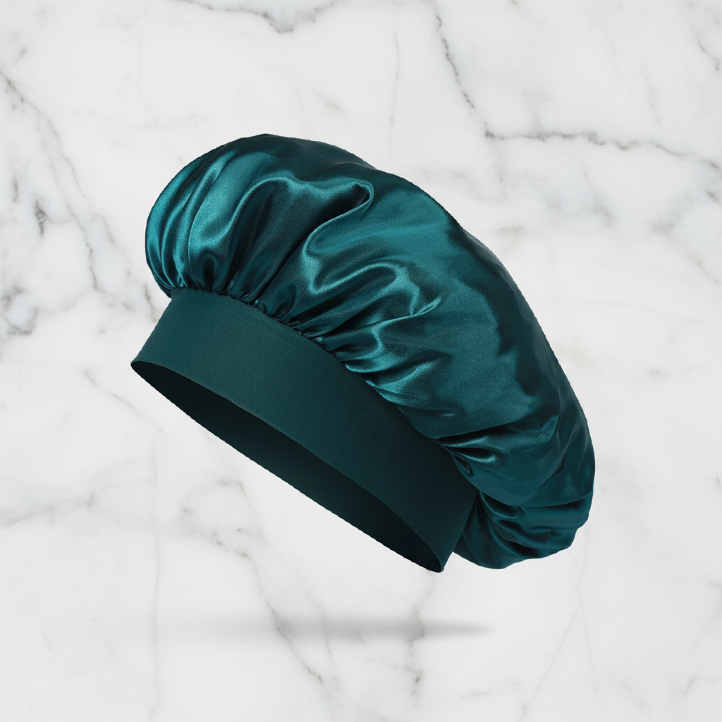 The Silk Sleep Cloud: Soft Band Satin Bonnet